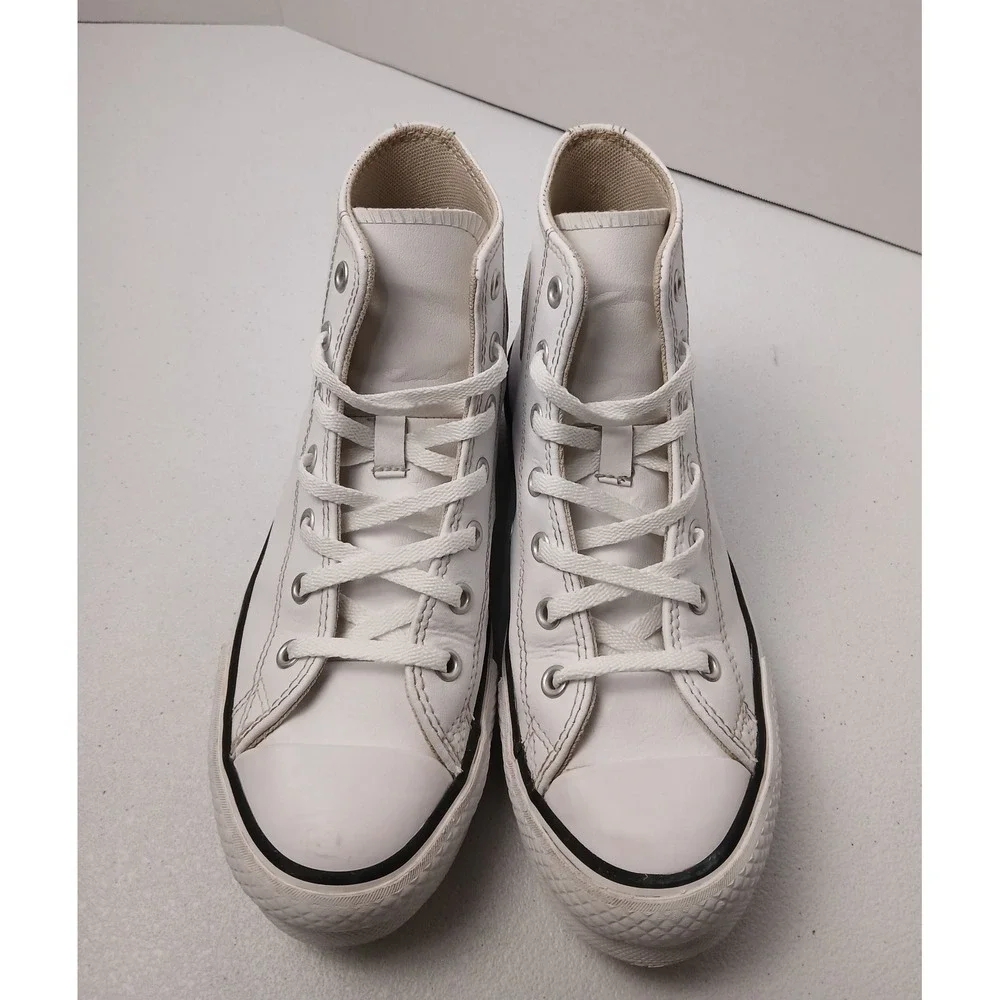 Converse Chuck Taylor All Star Move White Leather Platform High Top‎ Kids Size 4